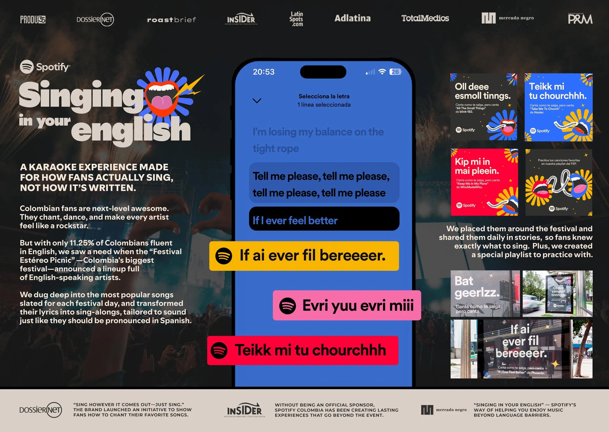 SPOTIFY COLOMBIA | SINGING IN YOUR INGLISH