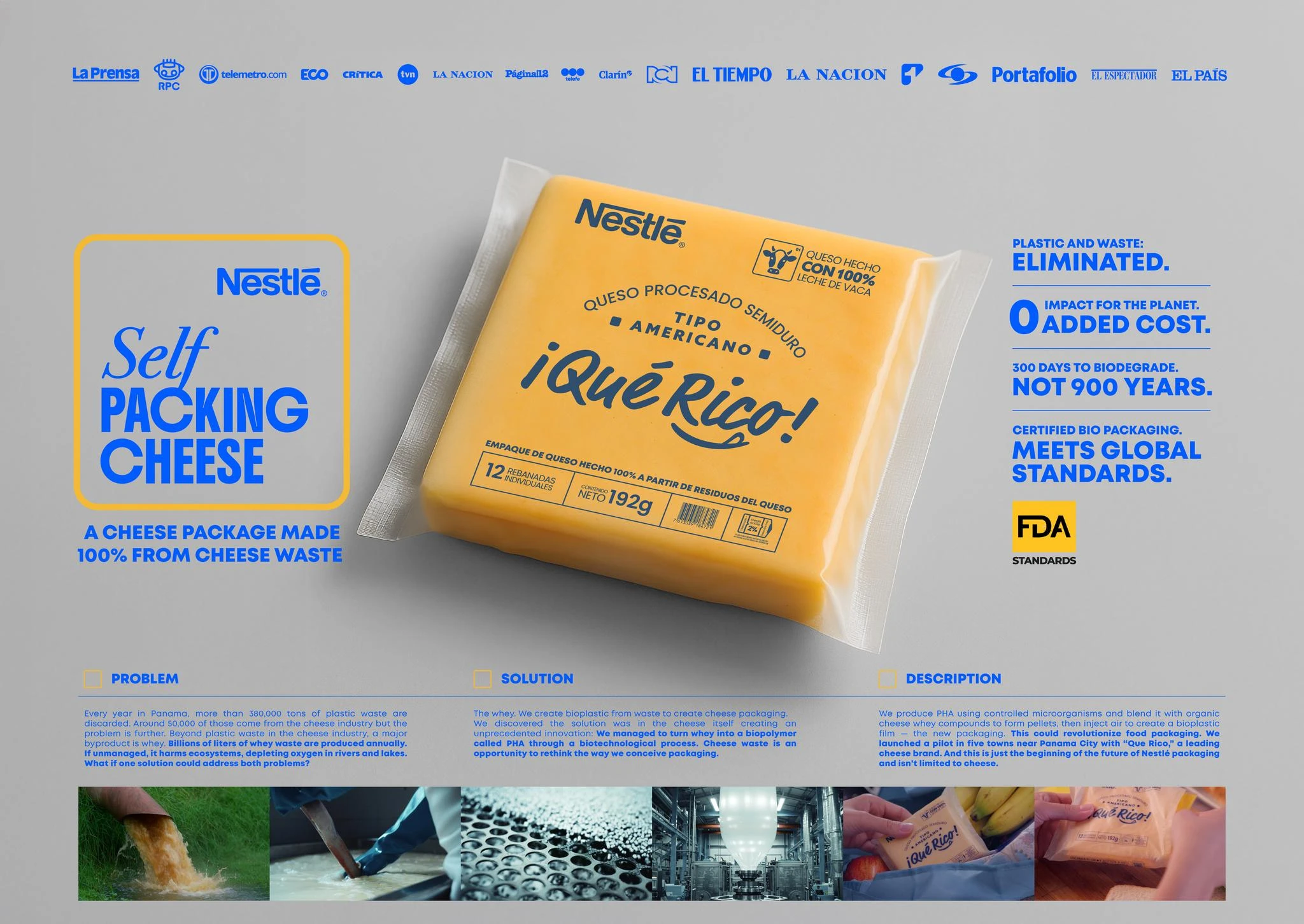 SELF-PACKING CHEESE