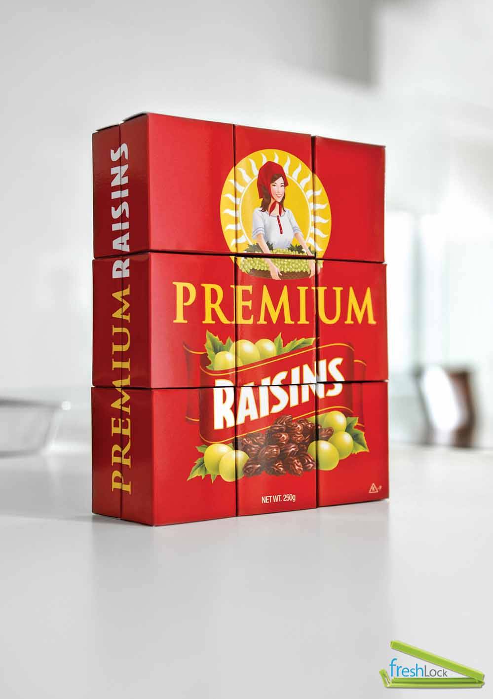 CRACKERS, RAISINS, CORNFLAKES