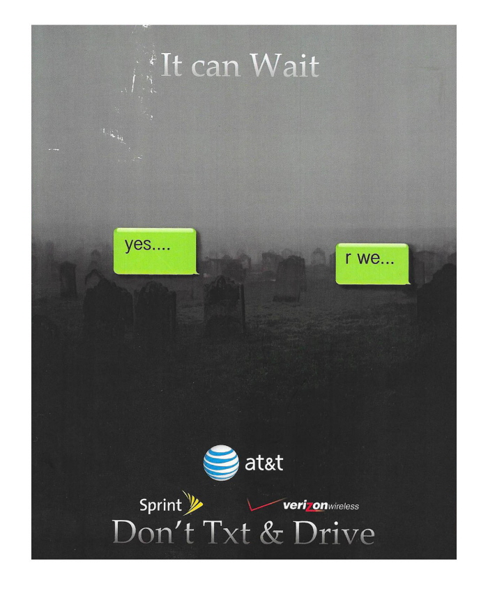 PLEASE DON’T TEXT AND DRIVE