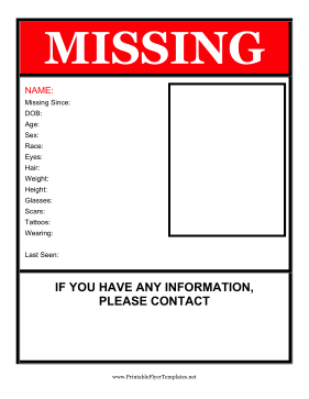 MISSING PERSON PRE ROLL